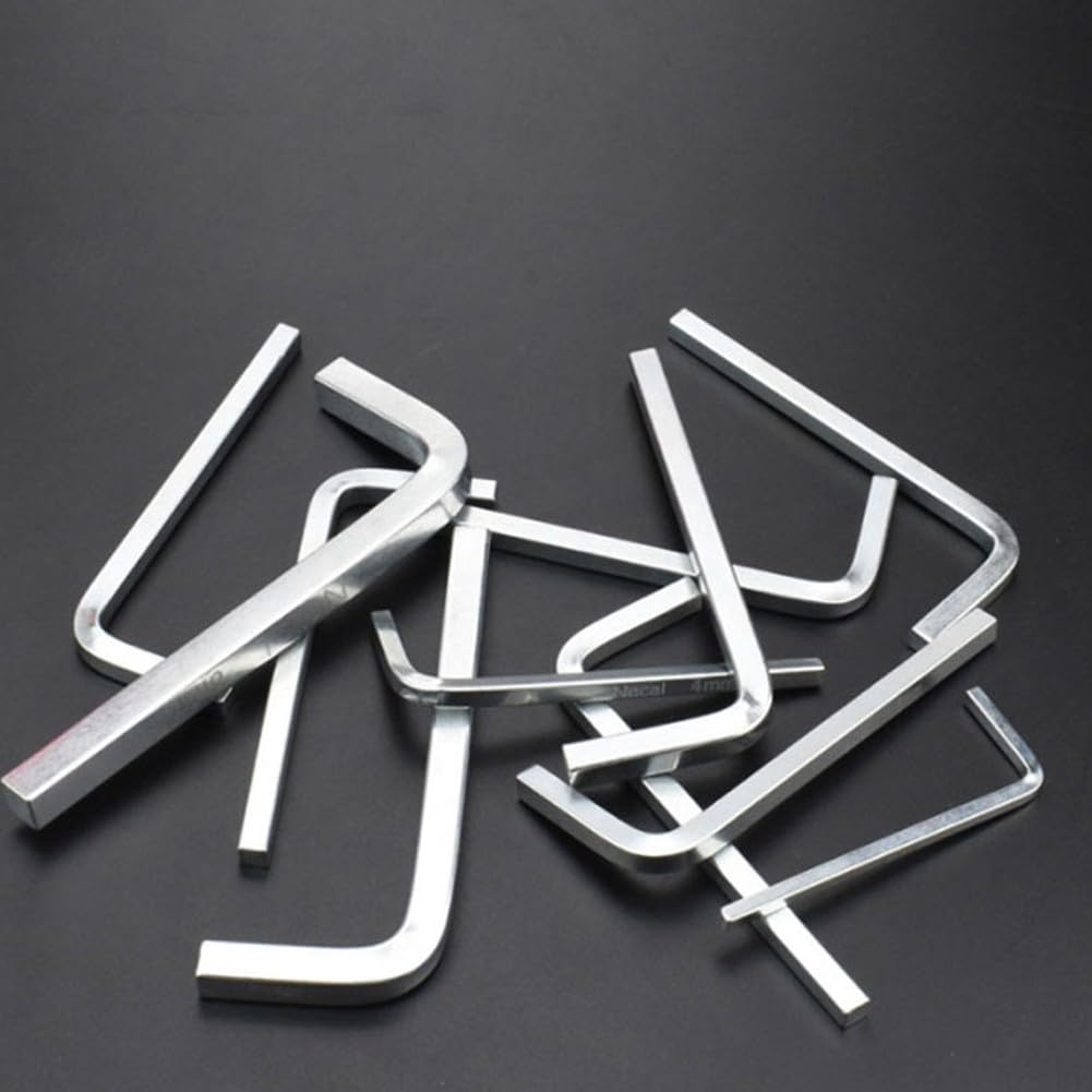 7-teiliges Vierkantschlüssel-Set, L-förmig, Chrom-Vanadium-Stahl – 3–10 Mm