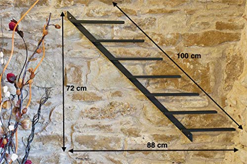 DanDiBo Flessenhouder, wijnrek, 100 cm, van metaal, flessenstandaard, wandrek, bar (rechts - rechteruitvoering) - Image 3