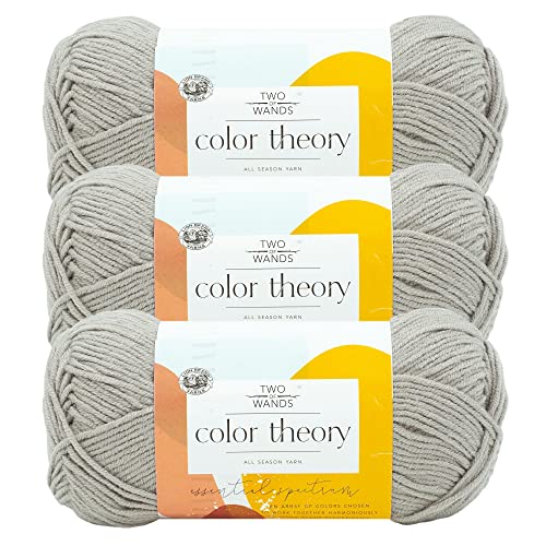Image of Lion Brand Yarn, Color Theory Worsted Weight Yarn for Knitting and Crochet, Satellite, 3 Pack, Acrylic Fiber with Modern Color Palette, Perfect for Sweaters, Hats and Cozy Blankets