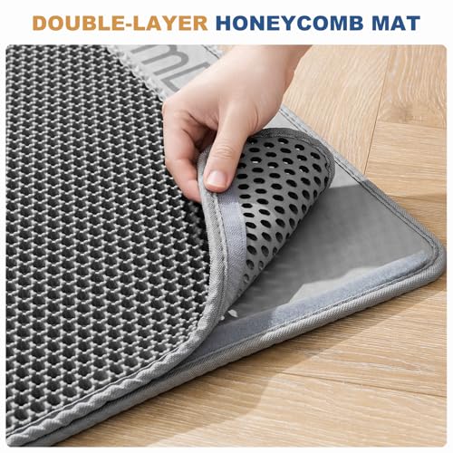 Tapis litiere chat double couche pour bac à litière propre et sain