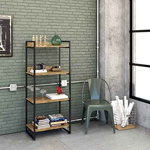 Estante Multiuso 4 Prateleiras 146x60cm Estilo Industrial, Compac...