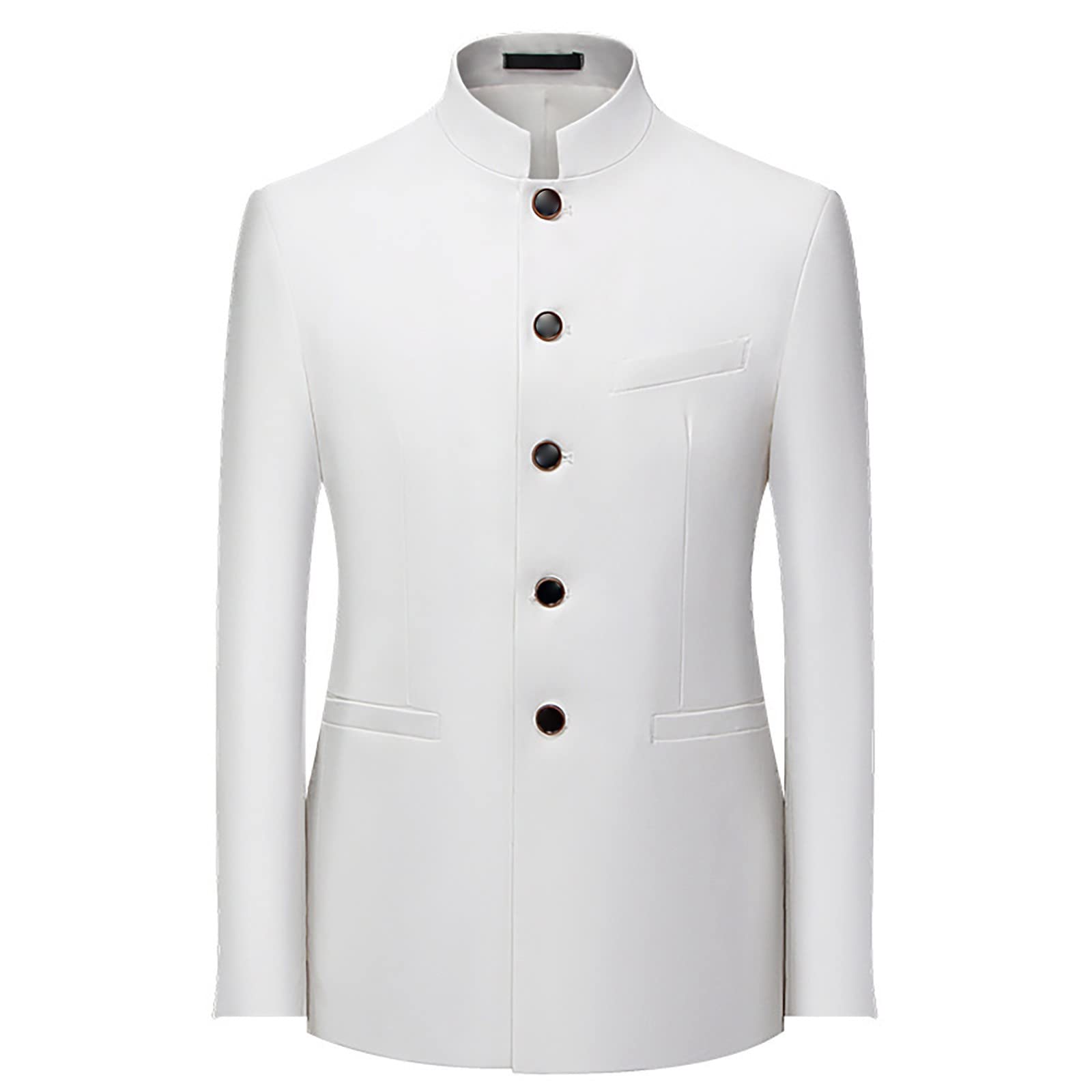 Blazer da uomo con colletto cinese, giacca Nehru, giacca monopetto, giacca casual in stile cinese da uomo, elegante cappotto Mao da uomo, blazer alla moda con bottoni