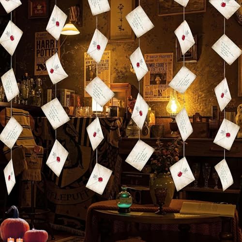 Wjelet Paquete de 2 pancartas de decoración de Halloween, pancartas flotantes de aceptación de mago, decoración de fiesta de mago mágico para Halloween, Navidad, Pascua y eventos temáticos
