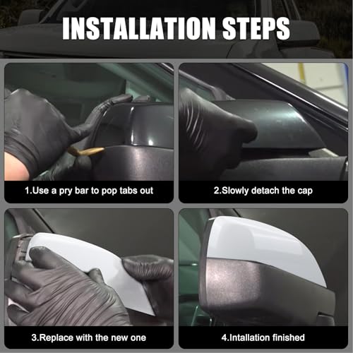 White Mirror Cover Replace for 2015-2022 Chevy Colorado and GMC Canyon by sportuli - Used condition - Image 4