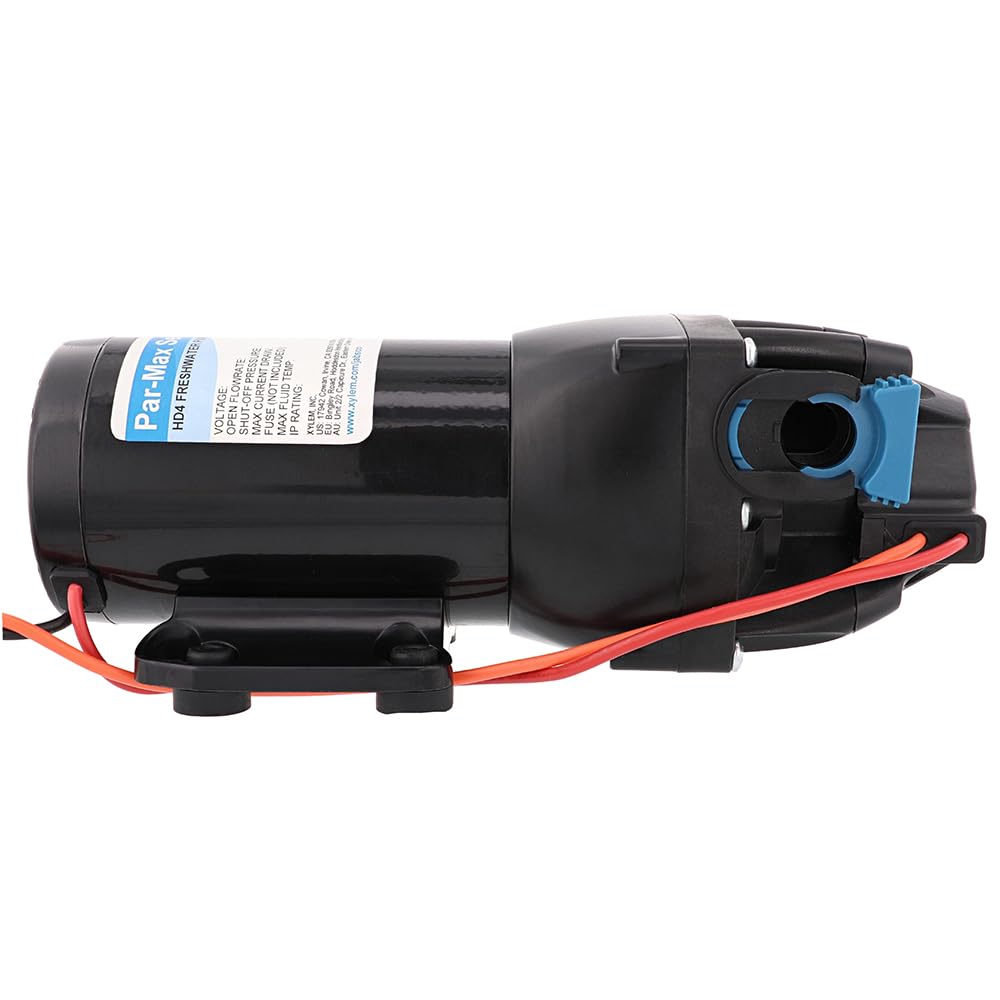Jabsco Q402J-115S-3A, ParMax HD4-24V 4GPM 40PSI Pompe de Livraison d'eau Douce très résistante, Noir