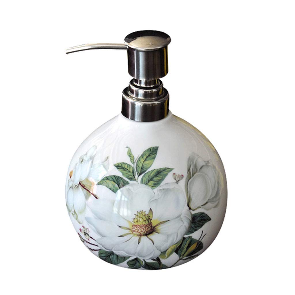 CaihongweiCeramics Creative Soap Dispenser with Pump Hand Sanitizer Bottle Lotion Jar Liquid Bottle Housewares for Bathroom (Color : A)