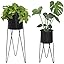 Gadgy Plant Stand Wood - Set Of 2 Baboo Flower Wooden Stands - Adjustable Flower Stool Wood For