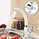 Tyenaza Wasserhahn ABS-Kunststoff Einzelner Kaltwasserhahn Wasserhahn Küchenspüle Bad Waschbecken Zubehör G1/2(Pflaumenblüten-Handrad)