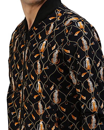 Image of Veirdo Leopard Printed Zip Up Cotton Shacket /Jacket for Men & Boys