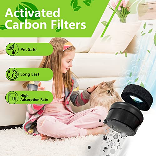 Caja sanitaria para gato grande con filtro carbón y planta negra miniatura 3
