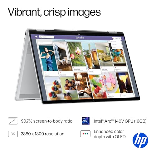 Image of HP OmniBook 7 Flip 16 inch 2-in-1 Copilot+ AI PC Laptop, 3K OLED Touch, Intel Evo Platform 8-Core Ultra 7 258V(>Ultra 9 185H), WiFi 7, Backlit KB, W Pen & 128GB PSD, Win11 PRO(32GB|2TB SSD)
