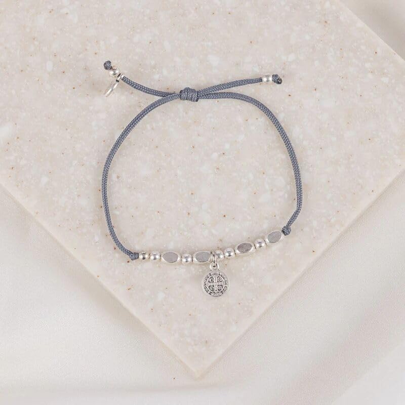 My Siant My Hero Little Saints Bracelet - Saint Benedictine - Silver - Image 2