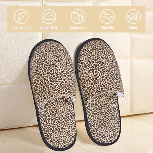 Leopard Print-2 Print House Slippers For Women And Men,Soft Slippers With Memory Foam,Non-Slip Indoor Home Shoes2