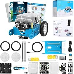 Makeblock mBot Robot Kit with Scratch Coding Box, STEM Projects for Kids Learn to Code with Scratch Arduino, Programmable Robot with 4 Programming Learning Projects, Gifts for Boys Girls