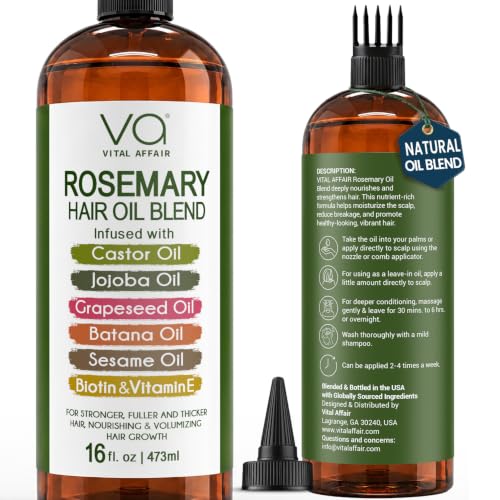 VITAL AFFAIR Rosemary, Castor & Jojoba Scalp Oil 16 oz