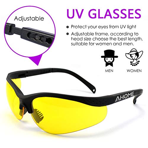 Image of UV Ray Protection Night Vision Improvement Adjustable Safety Glasses with Protective Carrying Case