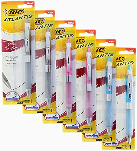 Bic Atlantis Ultra Comfort Blk 1.2mm stylo bille rétractable encre noire écriture douce