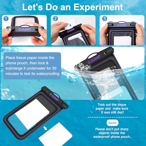 GJUMP Waterproof Phone Pouch Floating 2 Pack, IP68 Dry Bag Compatible with iPhone 17 16 15 - image 8