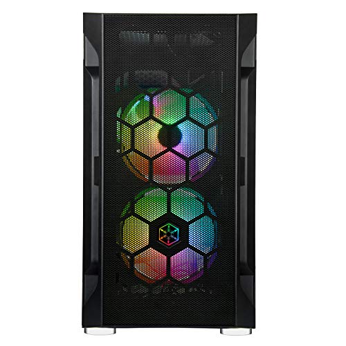 Image of Silverstone Technology FARA H1M PRO Black Micro-ATX Tower case with Tempered Glass and Three ARGB Fans, SST-FAH1MB-PRO
