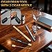 CLZOONG Cigar Draw Enhancer Tool, 2 in 1 Multitool with Cigar Poker & Stainless Steel Twin Nubber, Practical Cigar Accessories for Cigar Lovers (Black Gold)
