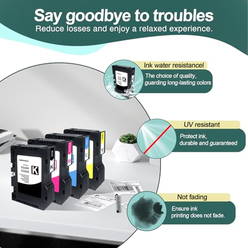 INK+ SG400 SG800 Sublimation Cartridge Compatible with Sawgrass Virtuoso SG400 SG800 Printer DIY, Latest Upgraded Chip (1 Black, 1 Cyan, 1 Magenta, 1 Yellow, 4 Pack) - Image 6