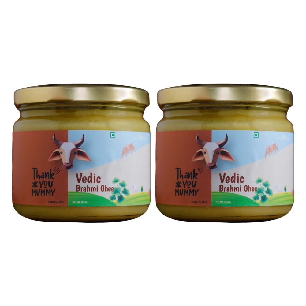 Thank You Mummy Vedic Brahmi Ghee (300 grams - Pack of 2) | 100% Pure Desi Gir Cow Bramhi Ghee for Memory Booster | Vedic Bilona Method (B0CQLZ9YTQ) Amazon Price History, Amazon Price Tracker