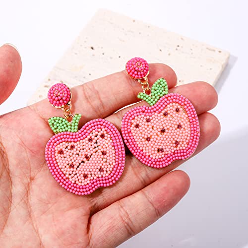 MOLOCH Teacher Earrings - Beaded Rhinestone Maestra Dangle Earrings for Back to School and Teacher Appreciation Gifts3