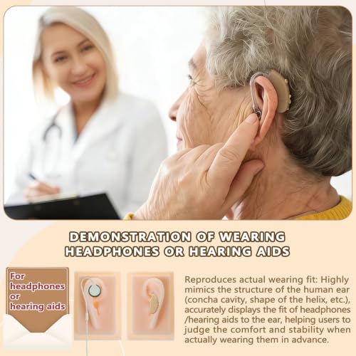 Image of 1 Pair Silicone Ear Model, Human Ear Model,Realistic Body Ear for Earrings Display,Ear Piercing Teaching,Exercise Display Props