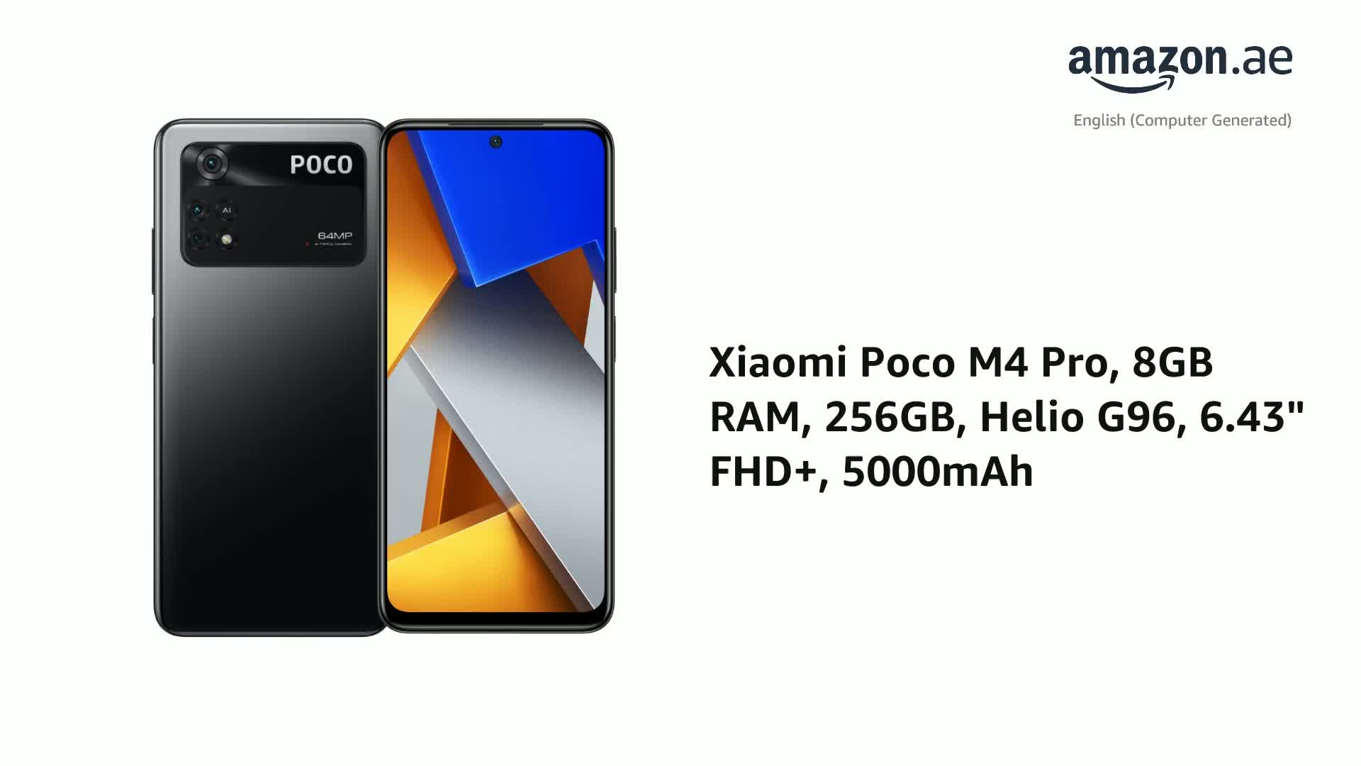 Xiaomi Poco M4 Pro Dual SIM Power Black with NFC Feature 8GB RAM