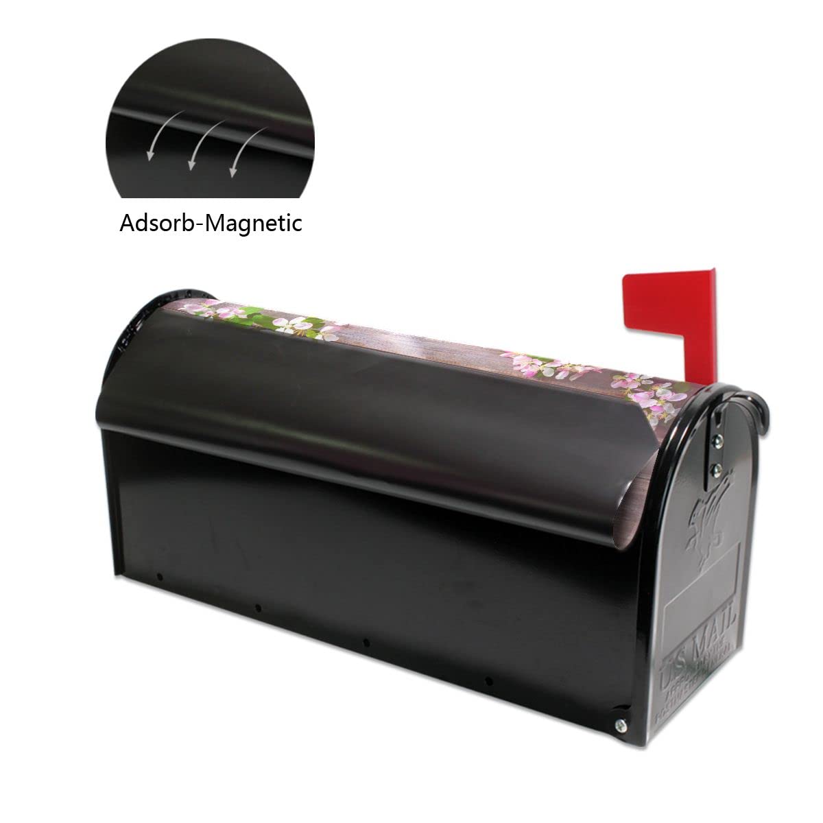 Sunflowers Magnetic Mailbox Cover - Standard Size 18x21 Inch, Weatherproof PVC Mailbox Wrap - View #3