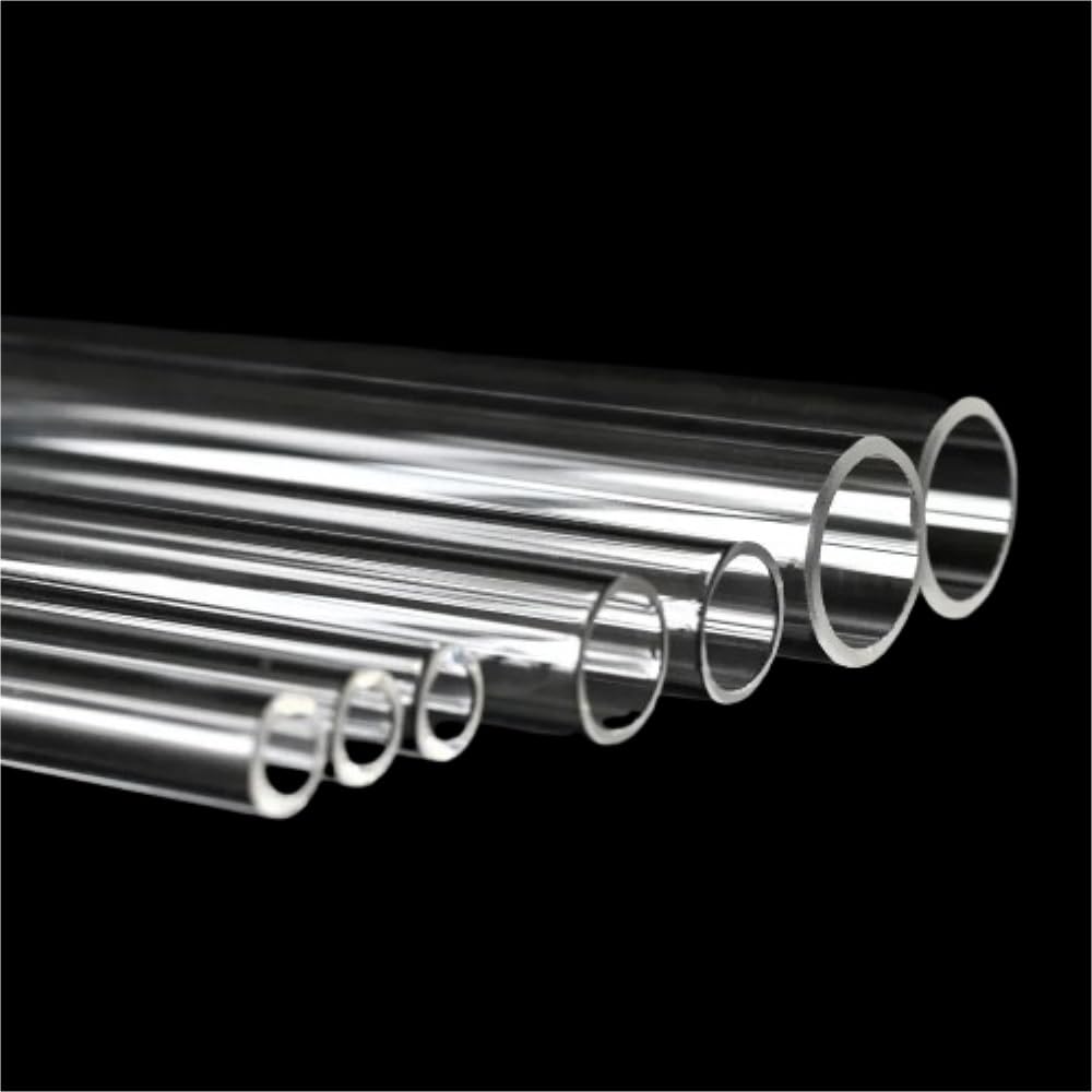 1 Pieza Tubos Vidrio Cuarzo Alta Pureza 80/60/50Mm Transparentes | Tubo de vidrio de cuarzo para calentador(50X44X450mm)