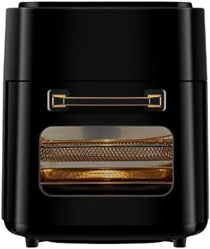 Large Capacity Air Fryer, 15L Electric Oven with Viewing Window, 1400W Kitchen Appliance Black