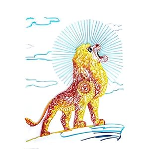 Heshan Papier Schilderij Kit Kleurrijke Leeuw Art Decor DIY Muurstickers voor Kids Slaapkamer Kleuterschool Home Decor