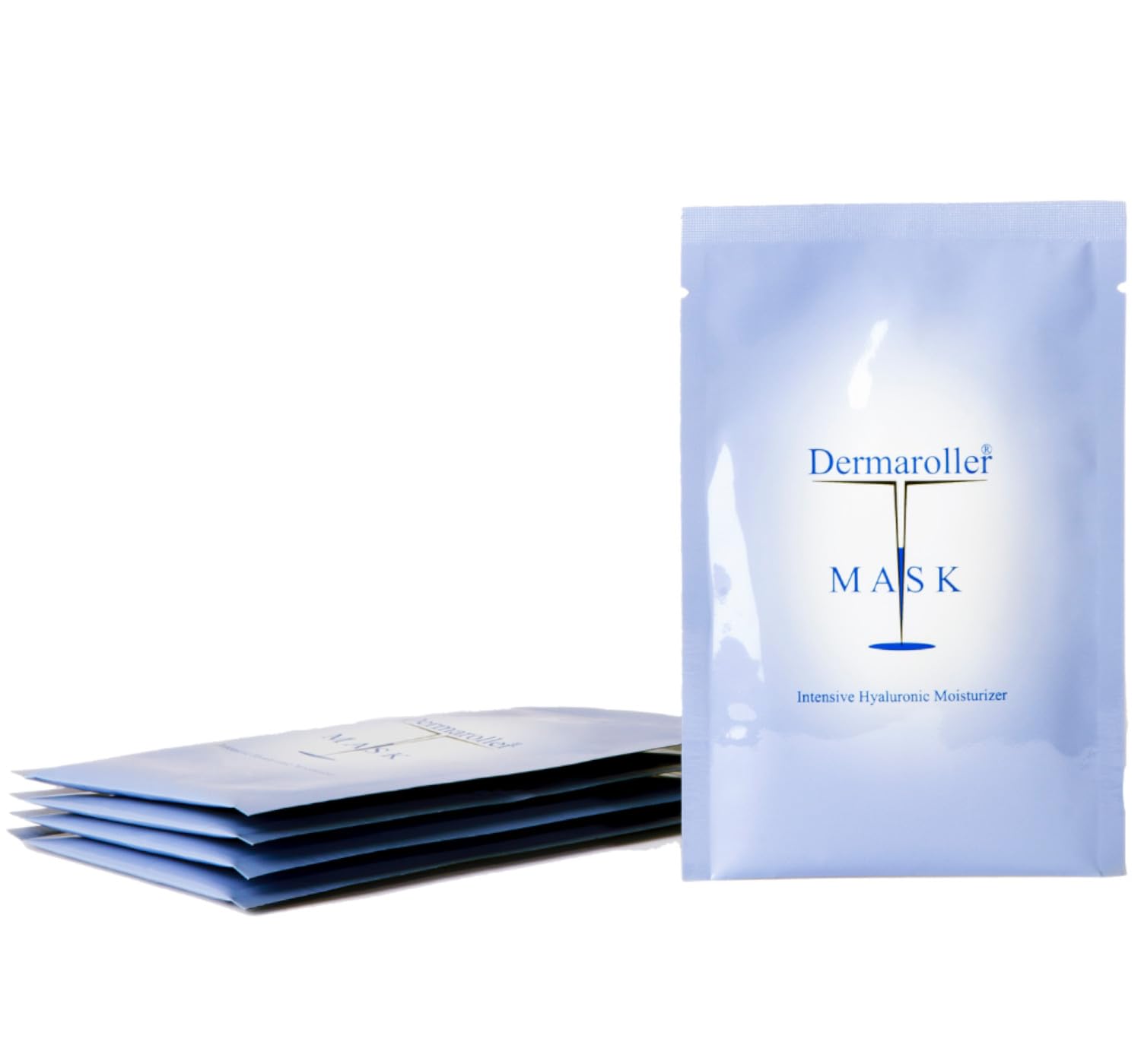 Dermaroller - Maschera viso all'acido ialuronico contro la pelle secca - Skincare Idrata, riduce le rughe, favorisce la formazione di collagene - 1 x 5 pezzi) (confezione da 5)