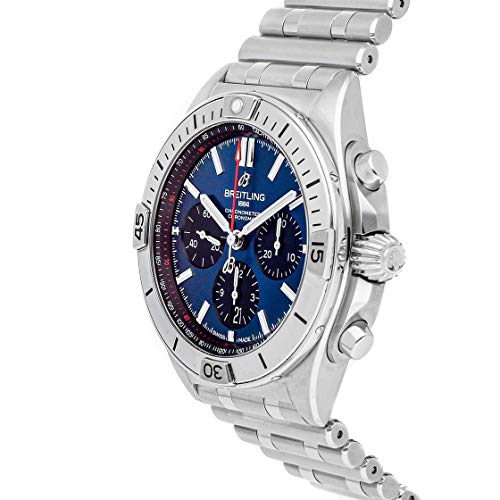 Breitling Chronomat B01 Blue Dial Mens Watch AB0134101C1A13