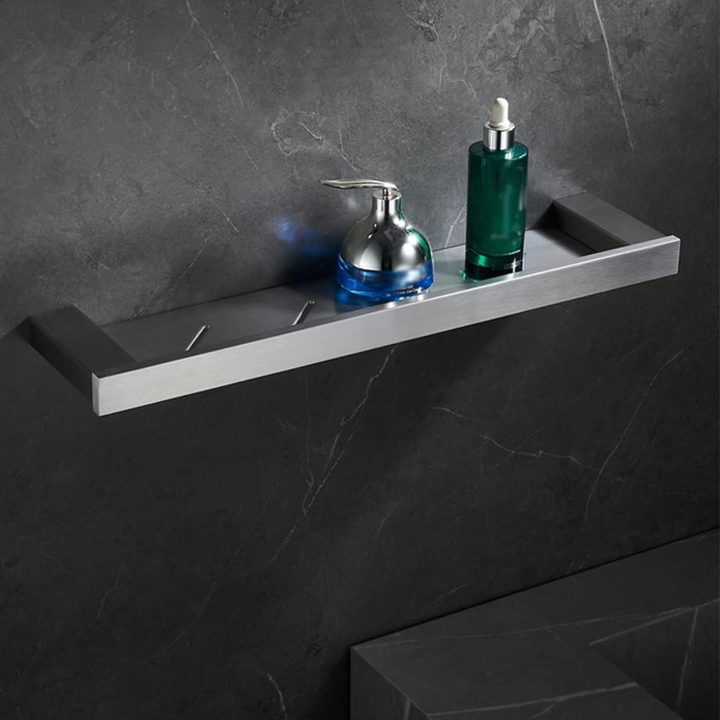 saditesdk Shower Organizer Shower Caddy Floating Shelves Bathroom Shelf Washstand Mirror Front Cosmetic Shampoo Storage Rack Wall Mounted