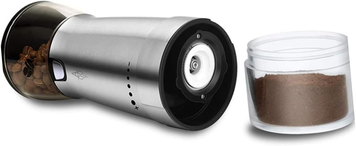 PRETYZOOM Electric Coffee Bean Grinder Quiet Removable Cup Style Stainless Steel Burr