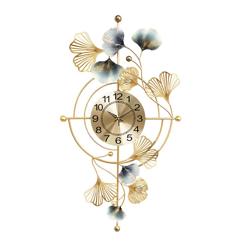 Large Wall Clock Creative Living Room Decoration Nordic Minimalist Silent Metal Clocks Planet Shaped Home Watch (Xingfu Ankang Wall Clock)