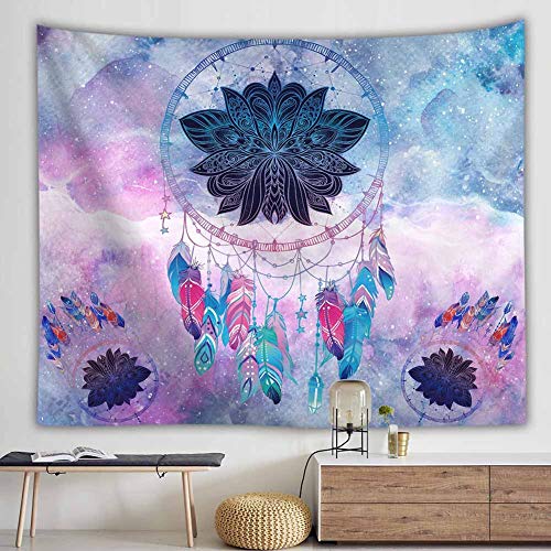 Xm&Lz Ethnic Dreamcatcher Tapestry,Indian Mandala Wall Hanging Tapestries,Hippie Wall Art With Magic Feather,Art Print Mural Home Decor E 230X150Cm(91X59Inch) #TOP1