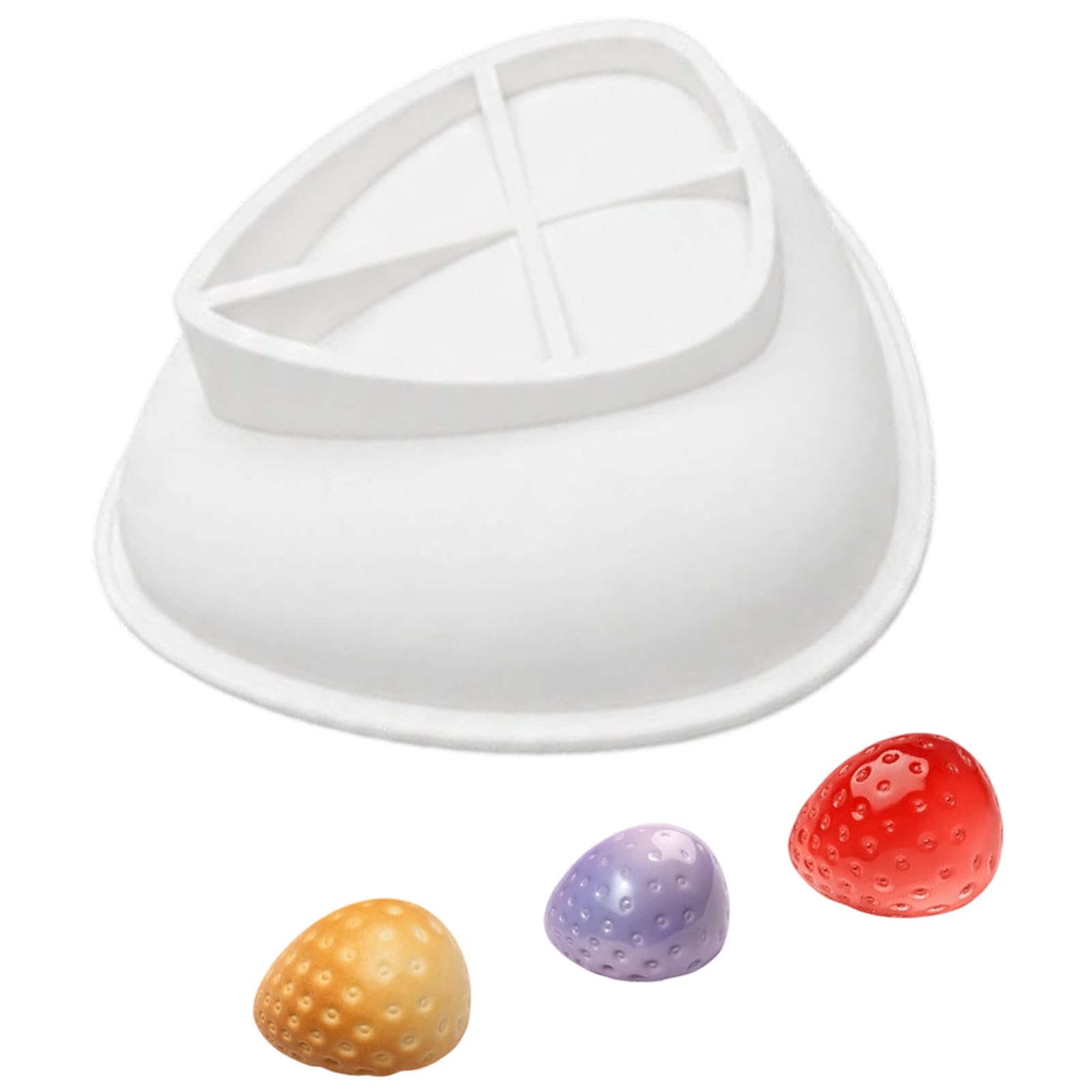 Tsophreniq Strawberry Shape Mousses Cake Molds Food Grade Silicone Chocolate Dessert Baking Family Gathering Bakeware Food Grade Silicone Dessert Mold
