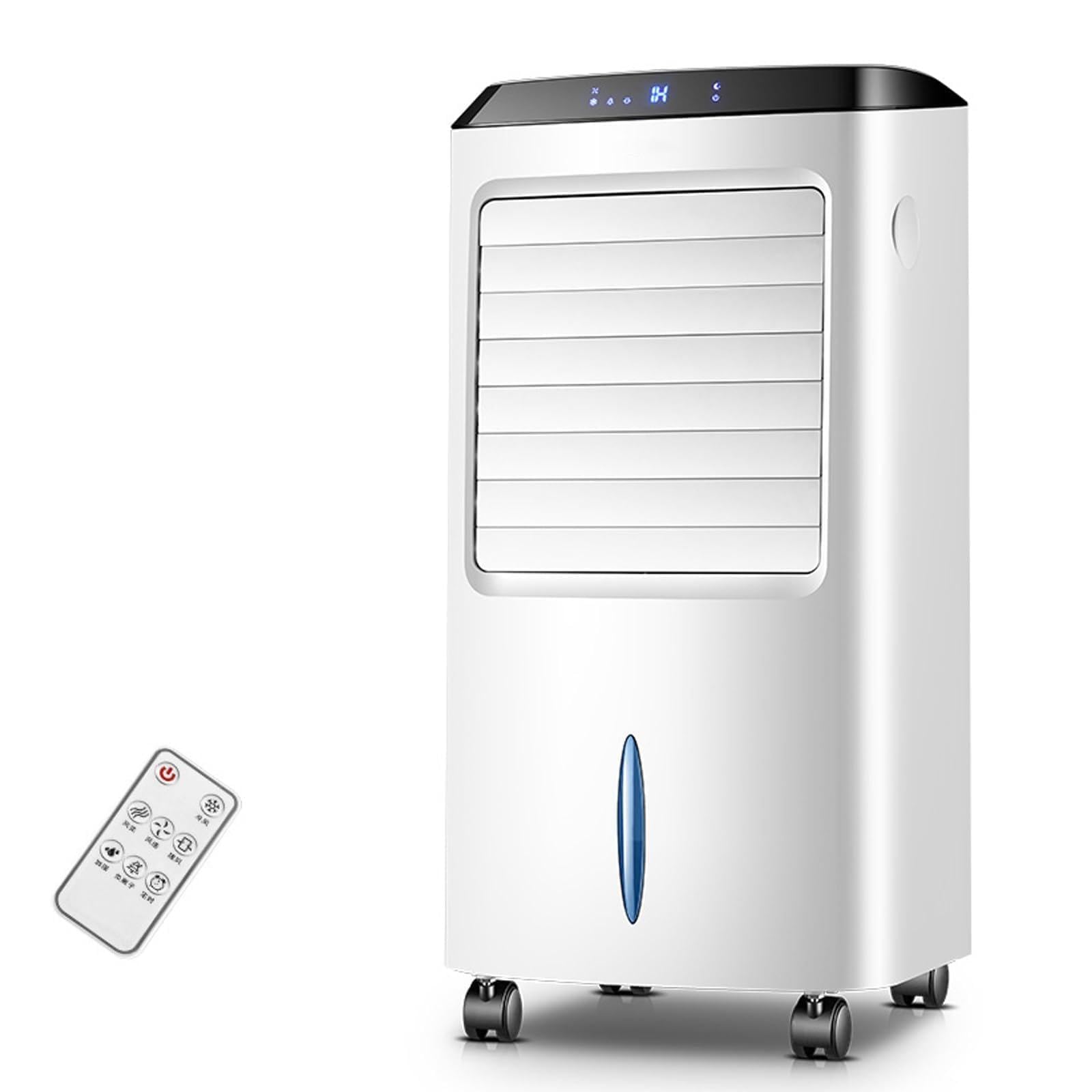 Portable Evaporative Cooler with Remote Control, Swamp Cooler with 3 Speeds, 8H Timer, Suitable for Bedroom Indoor Room
