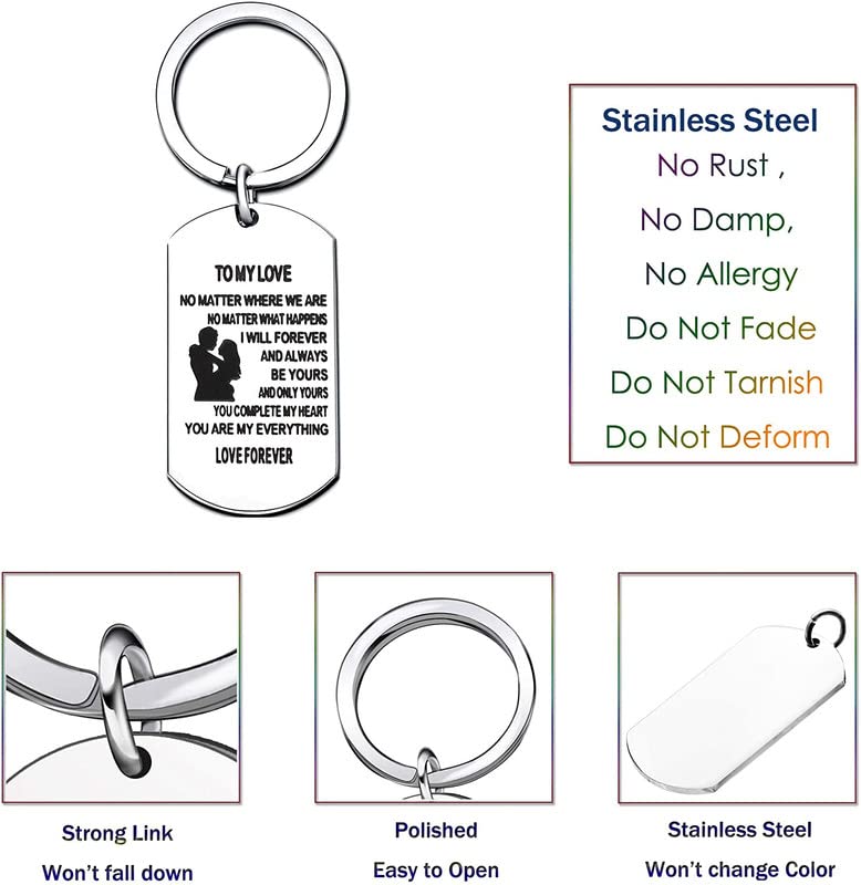 Image of Anniversary Valentines Birthday Boyfriend Girlfriend Gifts keychain