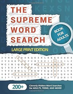 The Supreme Word Search Book for Adults - Large Print Edition: Over 200