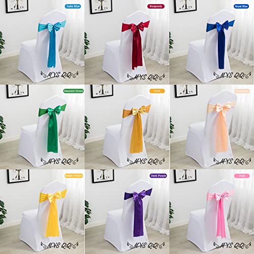 Pack Of 50 Spandex Chair Bands Satin Chair Sashes Chair Ribbons Bows Stretch Chair Sashes For Wedding Party Events Banquet Hotel Home Kitchen Chair Cover Decoration (50 Pcs Light Champagne) #TOP4