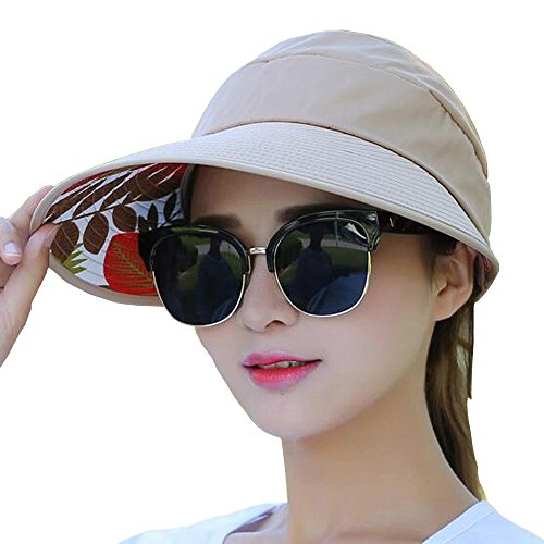 Sombrero de sol para mujer con ala ancha y protección UV
