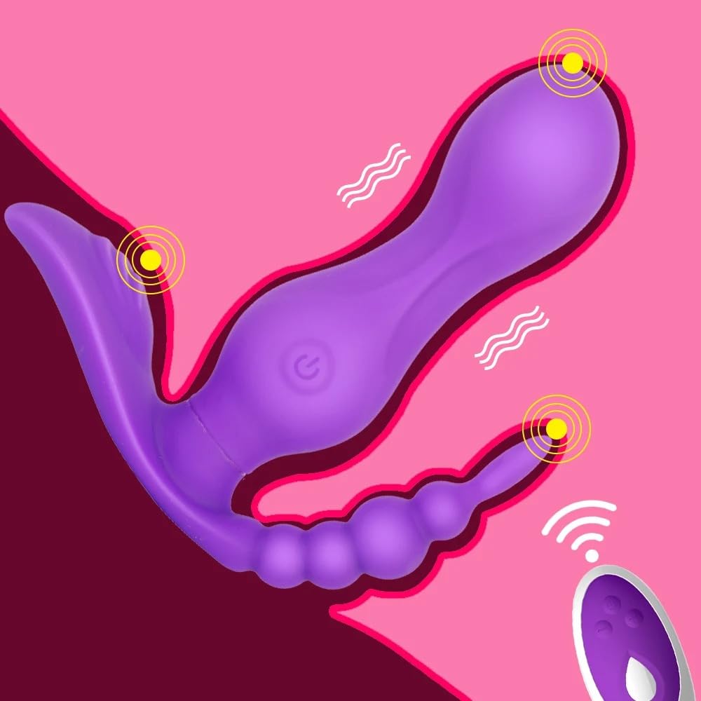 Vibrador Vibrador consolador portátil, Juguetes sexuales Para mujeres, motores duales, potente punto G, masaje de clítoris, vibrador de mariposa