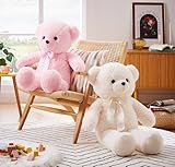 YunNasi Riesen Teddybär 90cm XXL,Groß Plüschbär Kuscheltier Stofftier,Weiß