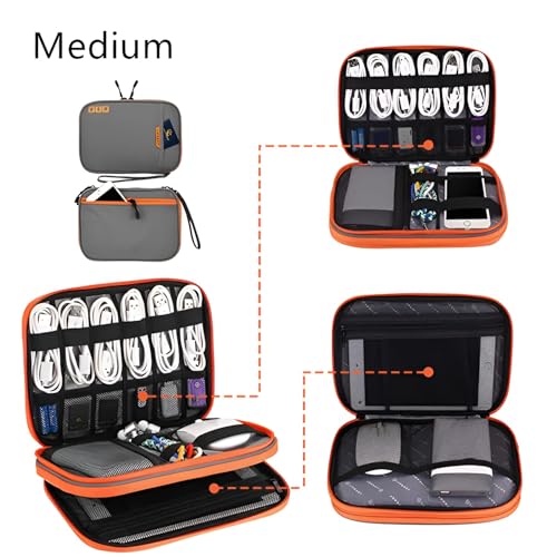 oddpod™ Portable Electronic Accessories Travel case/Multi-Function Digital Accessories Storage Organizer for iPad,Cables,Power,USB Flash Drive, Charger and More (Medium) 7 51kl1eNbQlL