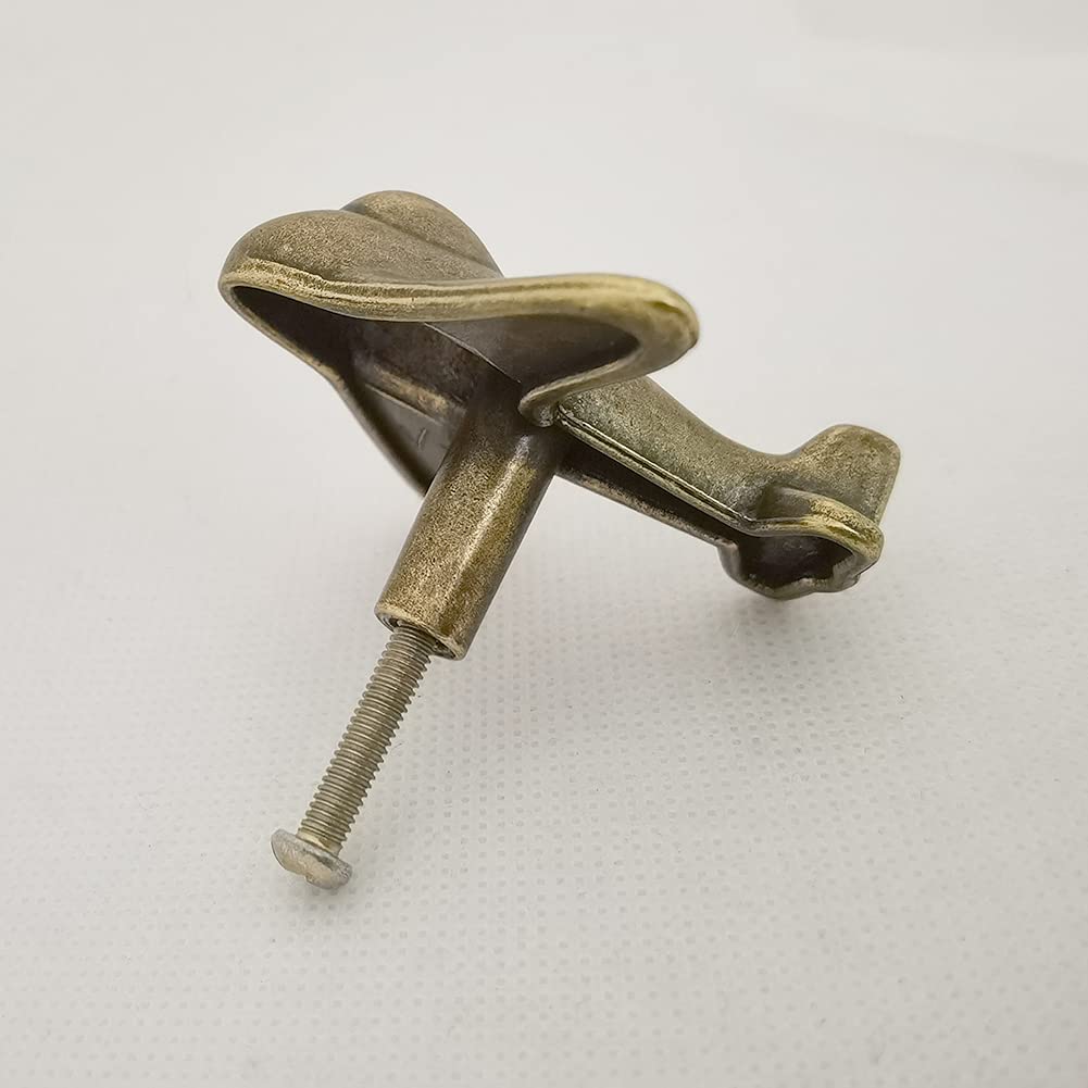 LLHDKF Paquete de 6 pomos de avión, manijas de puerta de gabinete, cómodas, pomos de un solo agujero, manijas de cajón para muebles (bronce)