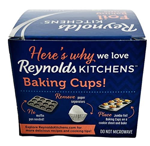 Reynolds Baking Cups, Foil, Jumbo, 3 1/2 In, 24 Count (Pack Of 6) #TOP4
